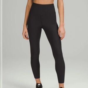 Lululemon Base Pace High-Rise Leggings Ribbed Tight 25 inch Size 4 black
